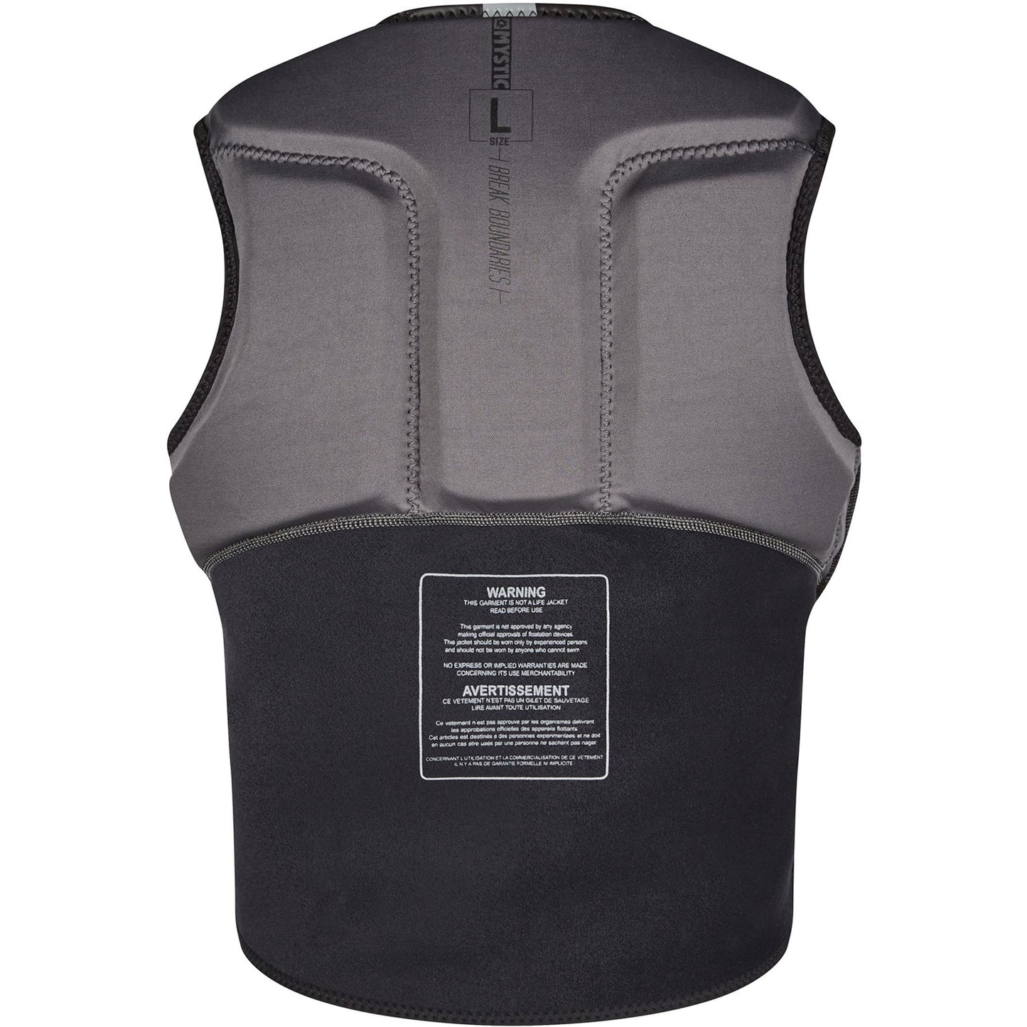 Mystic Block Kite Surfing Front-Zip Impact Vest - Black