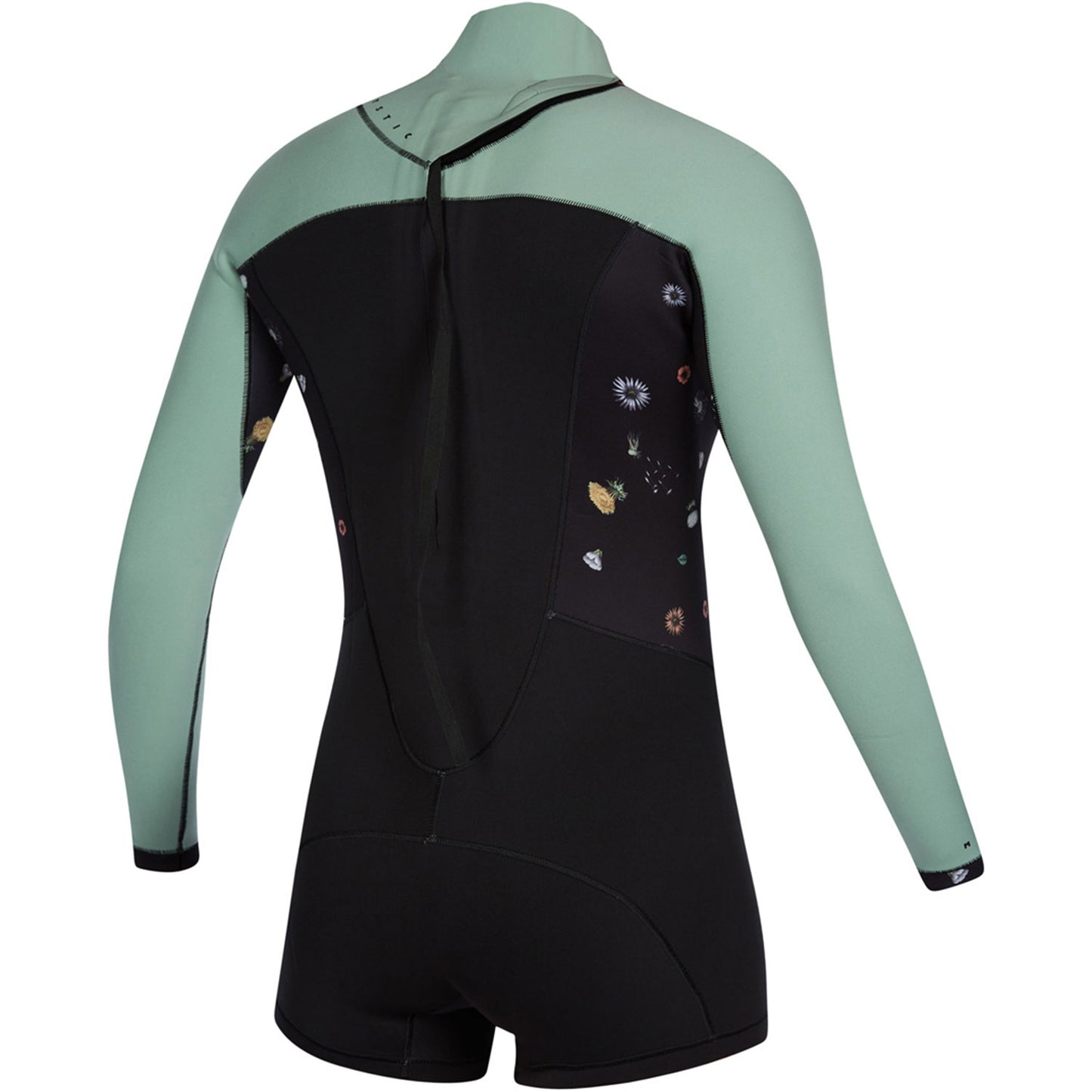 Mystic Womens Diva 2/2mm B-Zip Longarm Shorty Wetsuit - Black