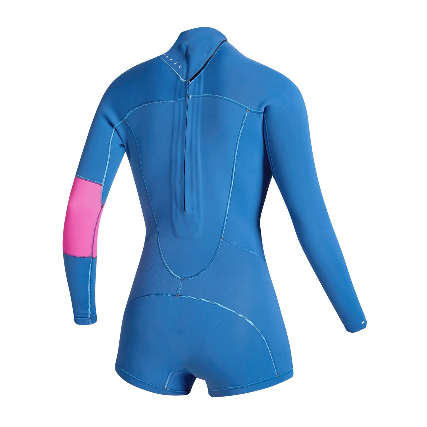Mystic Womens Lunar 2/2 GBS Back Zip Longarm Shorty Wetsuit - Summer Blue