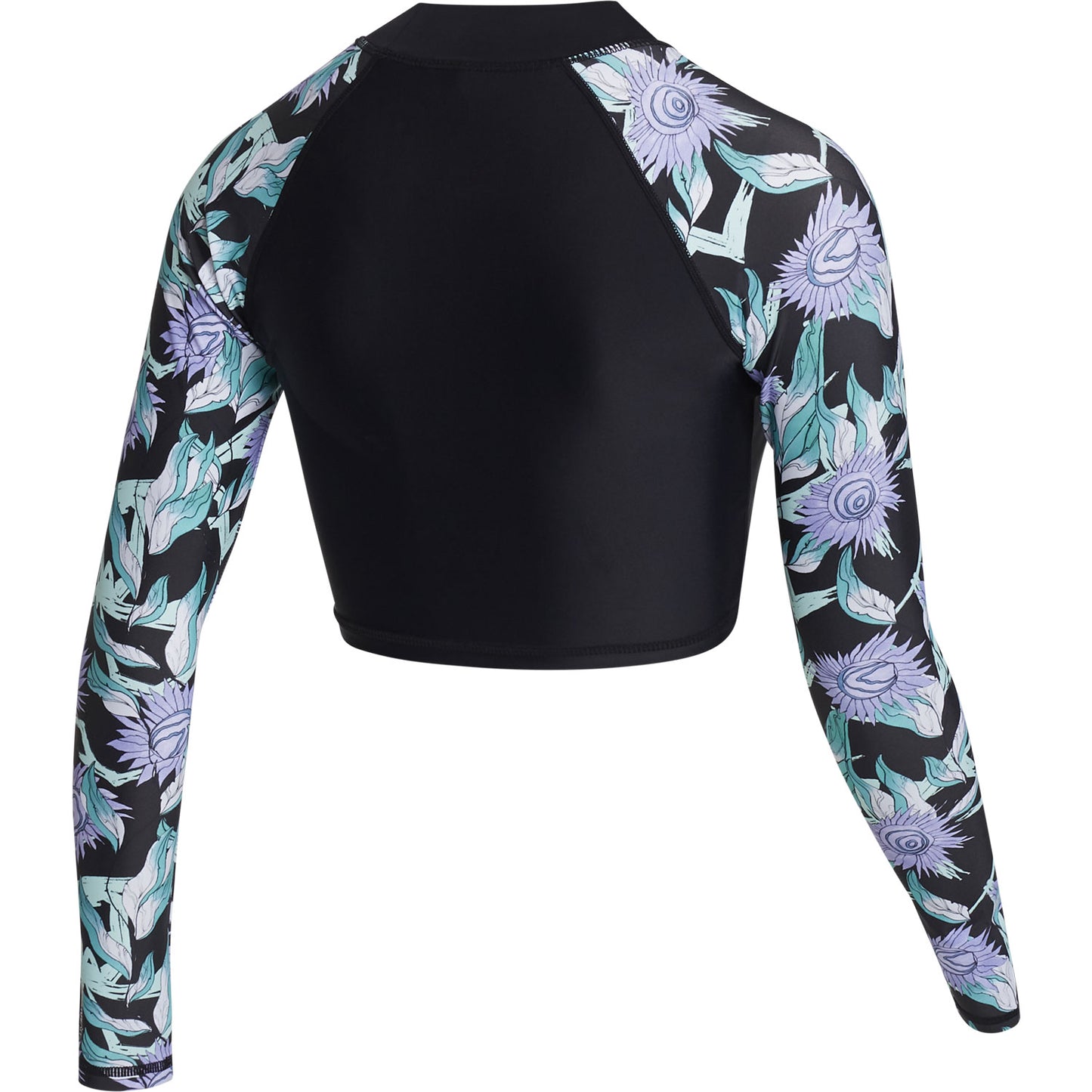 Mystic Womens Jayde Long Crop Rashvest - Black
