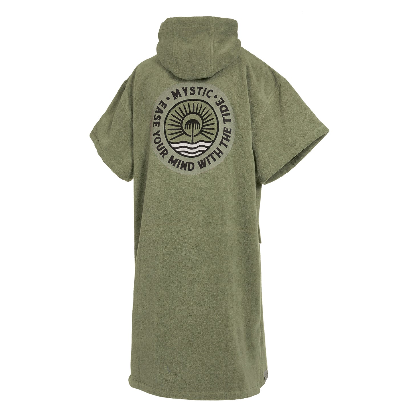 Mystic Velours Artwork Poncho - Olive Green