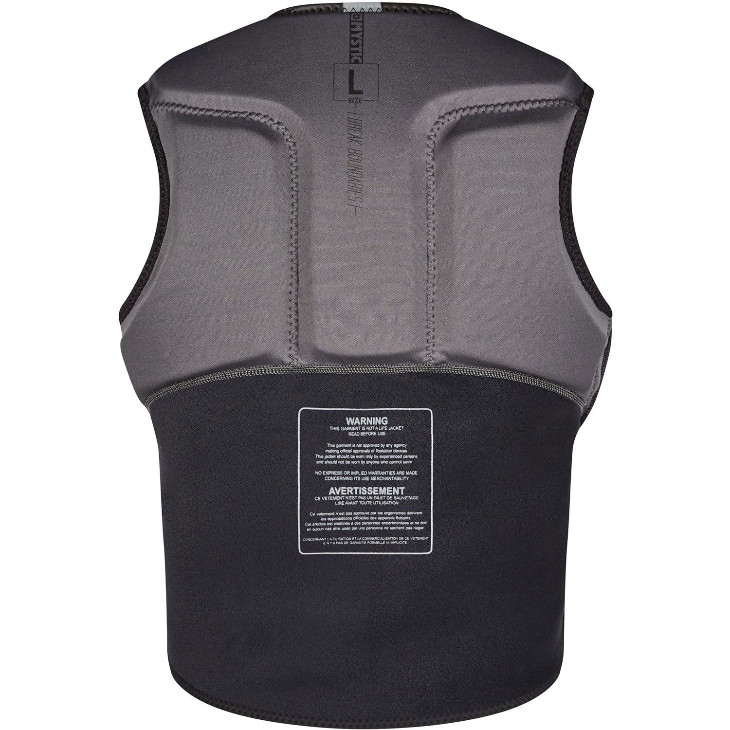  Mystic Block Kite Surfing Front-Zip Impact Vest - Black