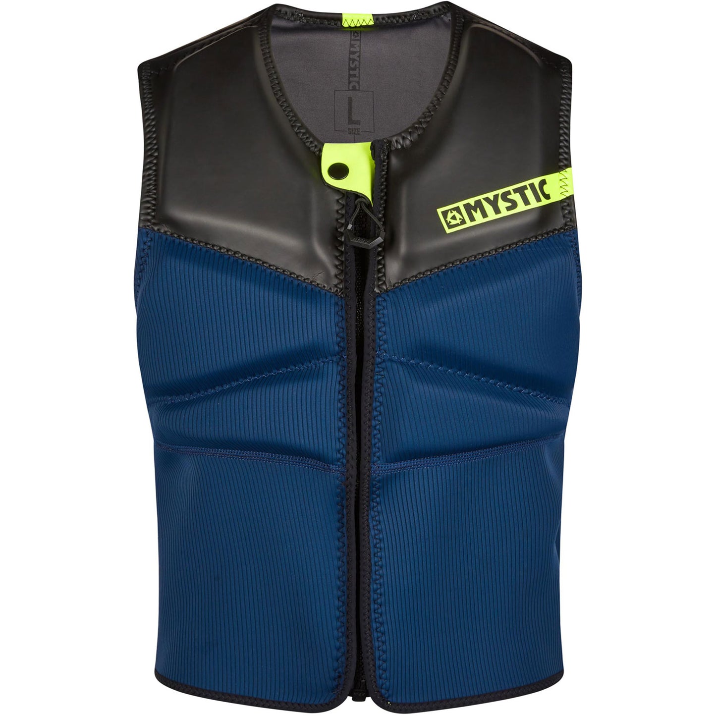 Mystic Block Kite Surfing Front-Zip Impact Vest - Navy/Lime