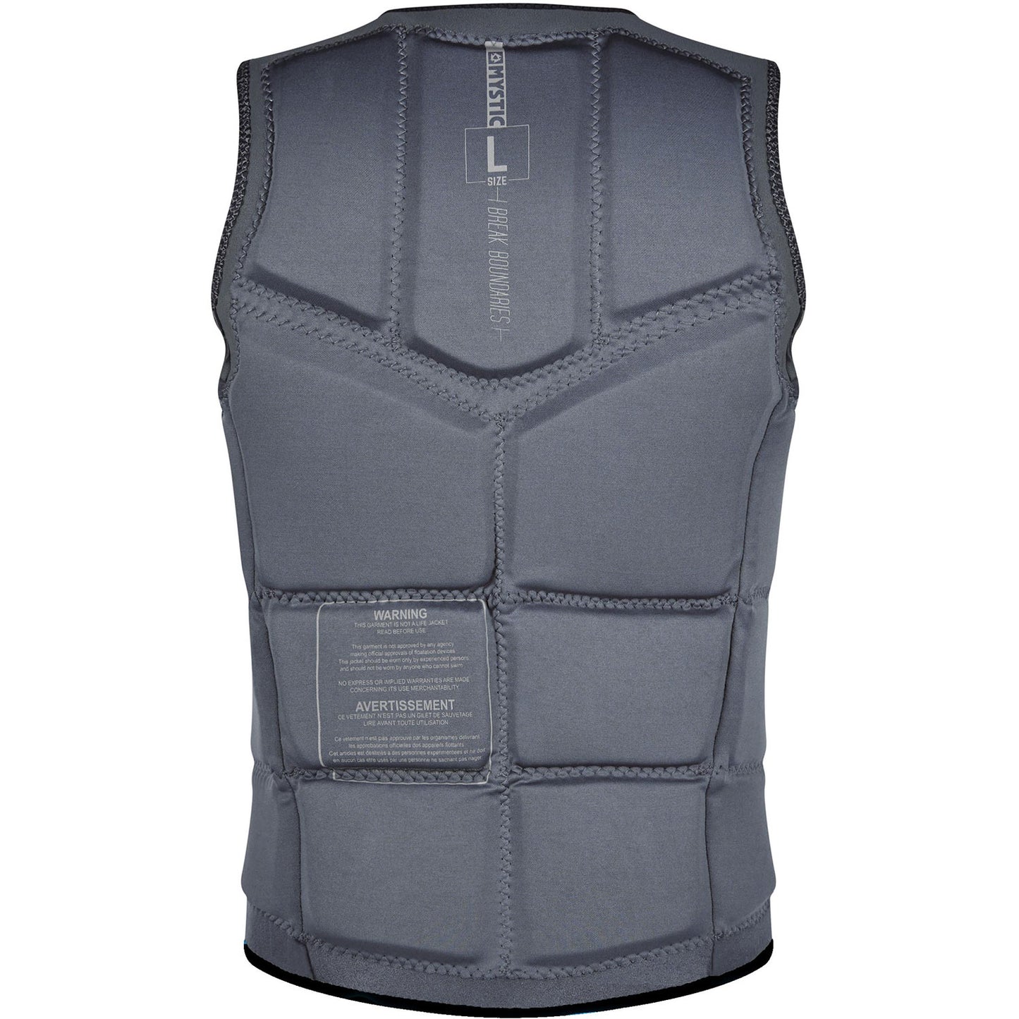  Mystic BRAND Wake Boarding Front-Zip Impact Vest - Global Blue