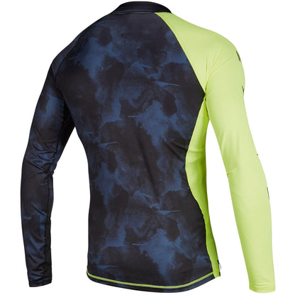  Mystic Crossfire Longsleeve Rash Vest - Navy/Lime