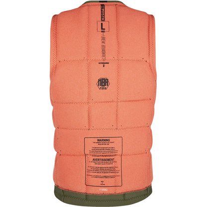  Mystic DOM Wake Boarding Front-Zip Impact Vest - Oxblood Red