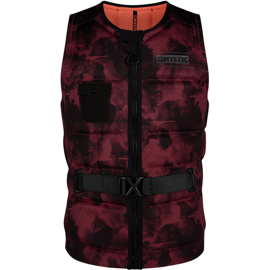  Mystic MAJESTIC Wake Boarding Front-Zip Buckle Impact Vest - Oxblood Red
