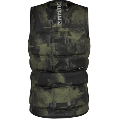  Mystic MAJESTIC Wake Boarding Front-Zip Buckle Impact Vest - Brave Green
