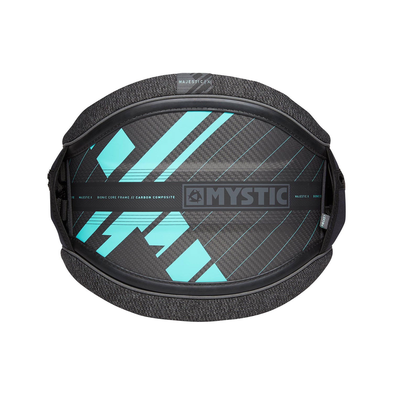  Mystic Majestic X Waist Harness No Spreader Bar - Black/Mint
