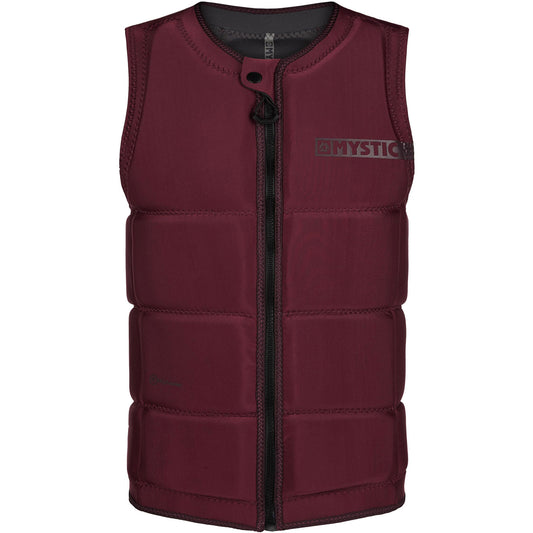  Mystic STAR Wake Boarding Front-Zip Impact Vest - Oxblood Red