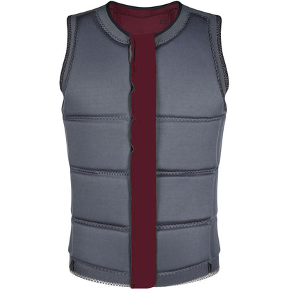  Mystic STAR Wake Boarding Front-Zip Impact Vest - Oxblood Red