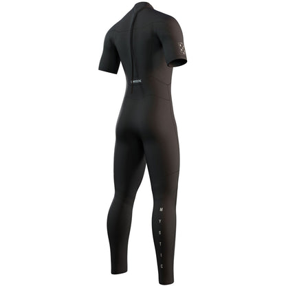  Mystic Brand 3/2mm Back-Zip Shortarm Flatlock Wetsuit - Black
