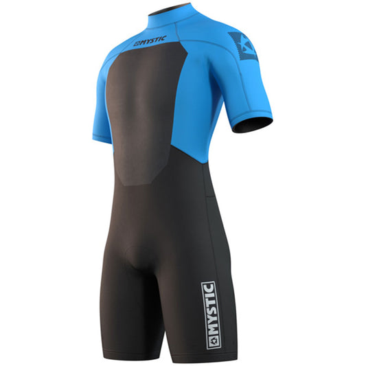 Mystic Brand 3/2mm Back-ZipShorty Wetsuit - Global Blue