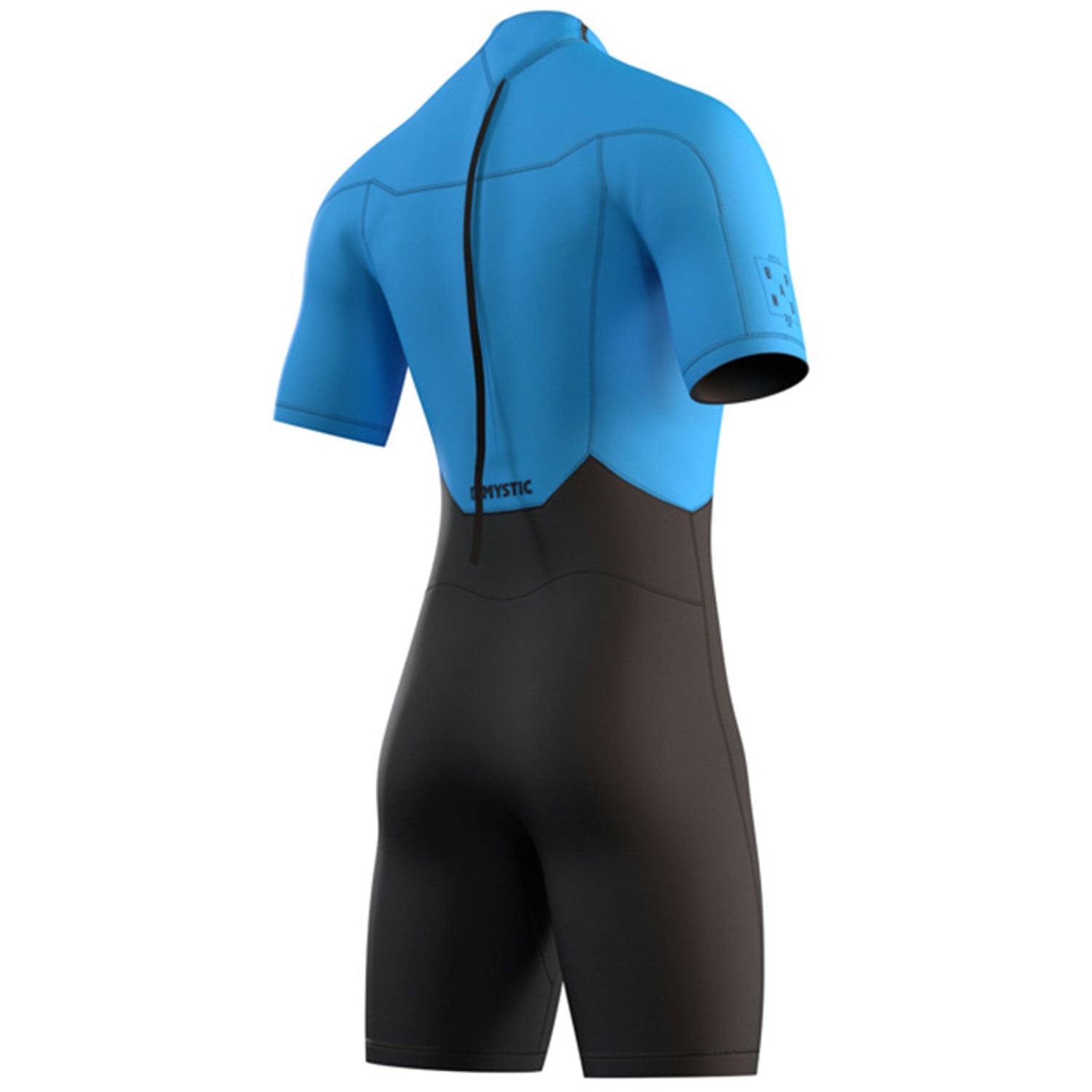  Mystic Brand 3/2mm Back-Zip Shorty Wetsuit - Global Blue