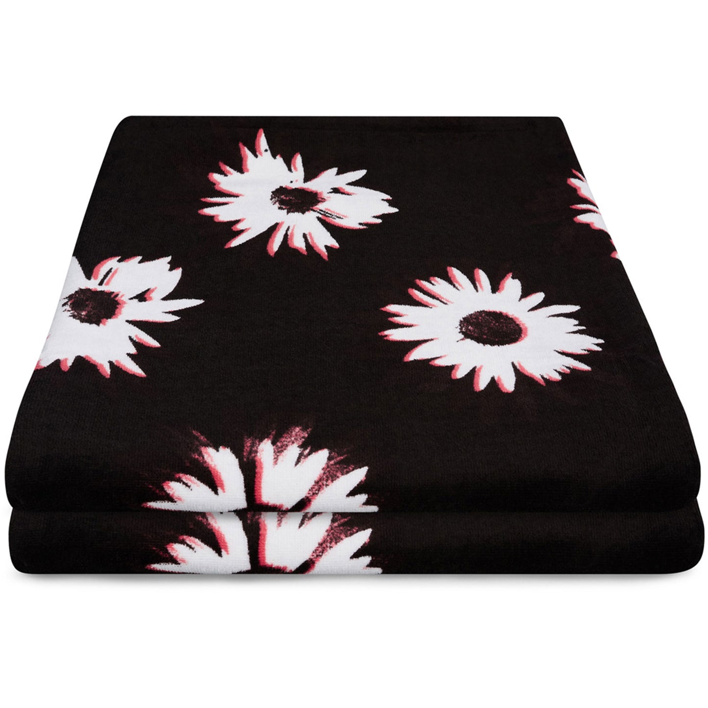  Mystic Quick Dry Cotten Velour Towel - Black White