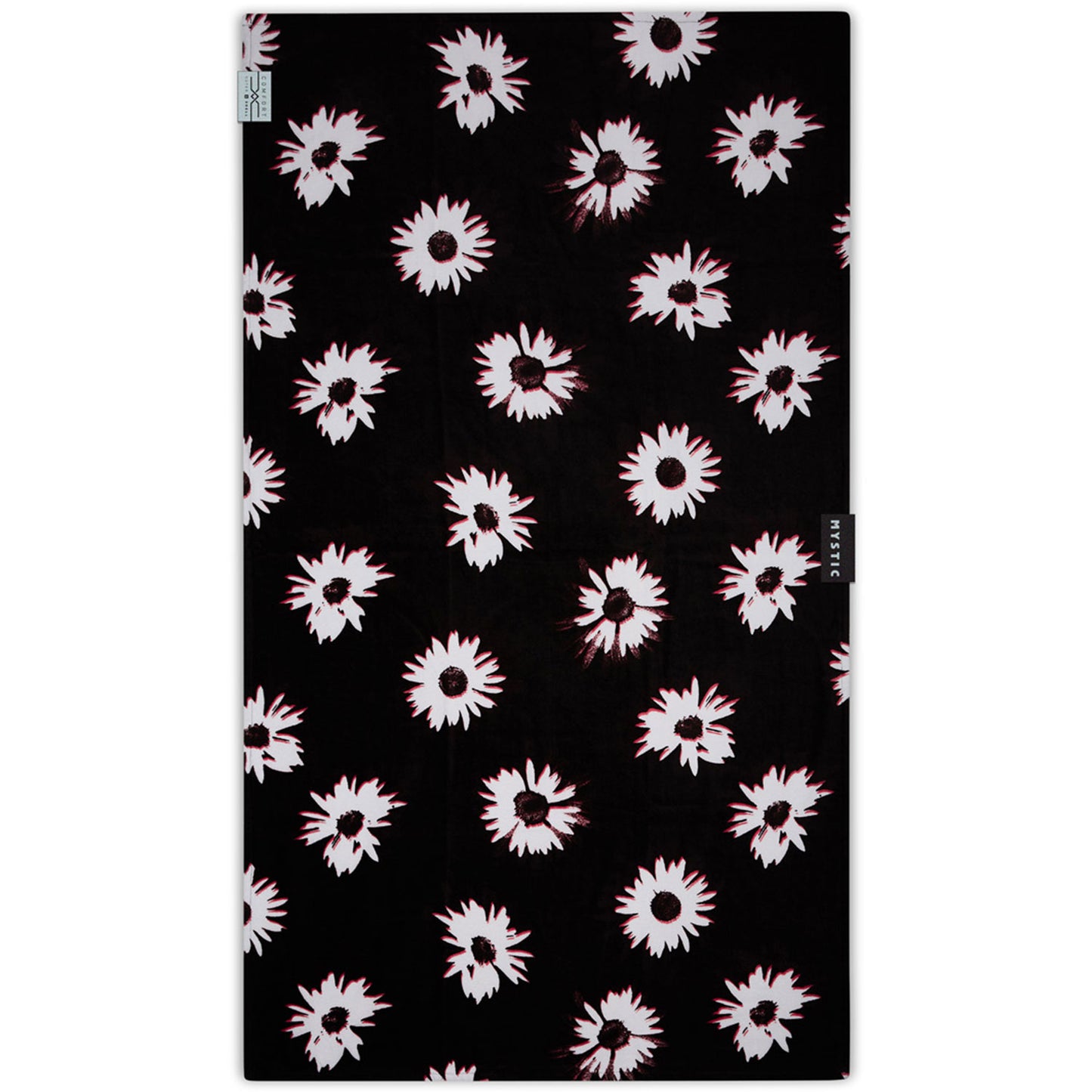  Mystic Quick Dry Cotten Velour Towel - Black White