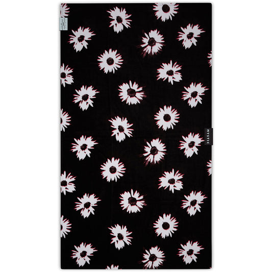  Mystic Quick Dry Cotten Velour Towel - Black White