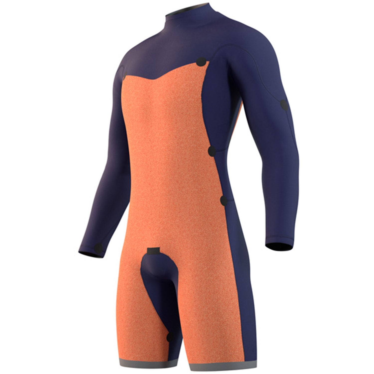  Mystic Star 3/2mm GBS Double FZip Longarm Shorty Wetsuit - Black