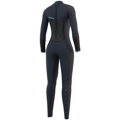  Mystic Womens Brand 3/2mm Back-Zip Flatlock Wetsuit - Night Blue