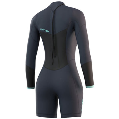  Mystic Womens Brand 3/2mm Longarm Shorty Wetsuit - Night Blue