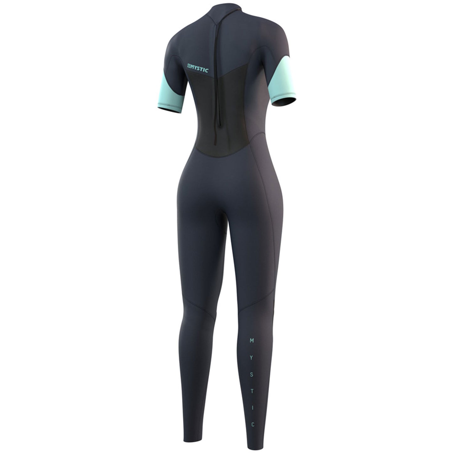  Mystic Womens Brand 3/2mm Back-Zip FL Shortarm Wetsuit - Night Blue