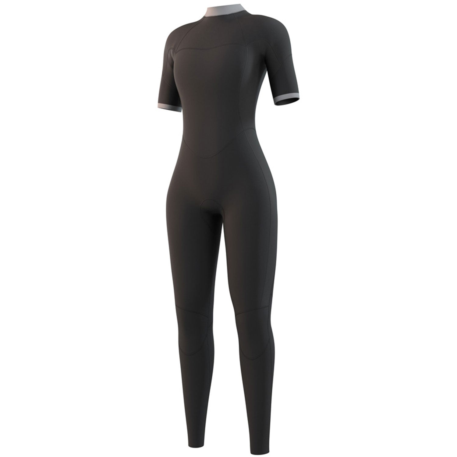  Mystic Womens Brand 3/2mm Back-Zip FL Shortarm Wetsuit - Night Blue