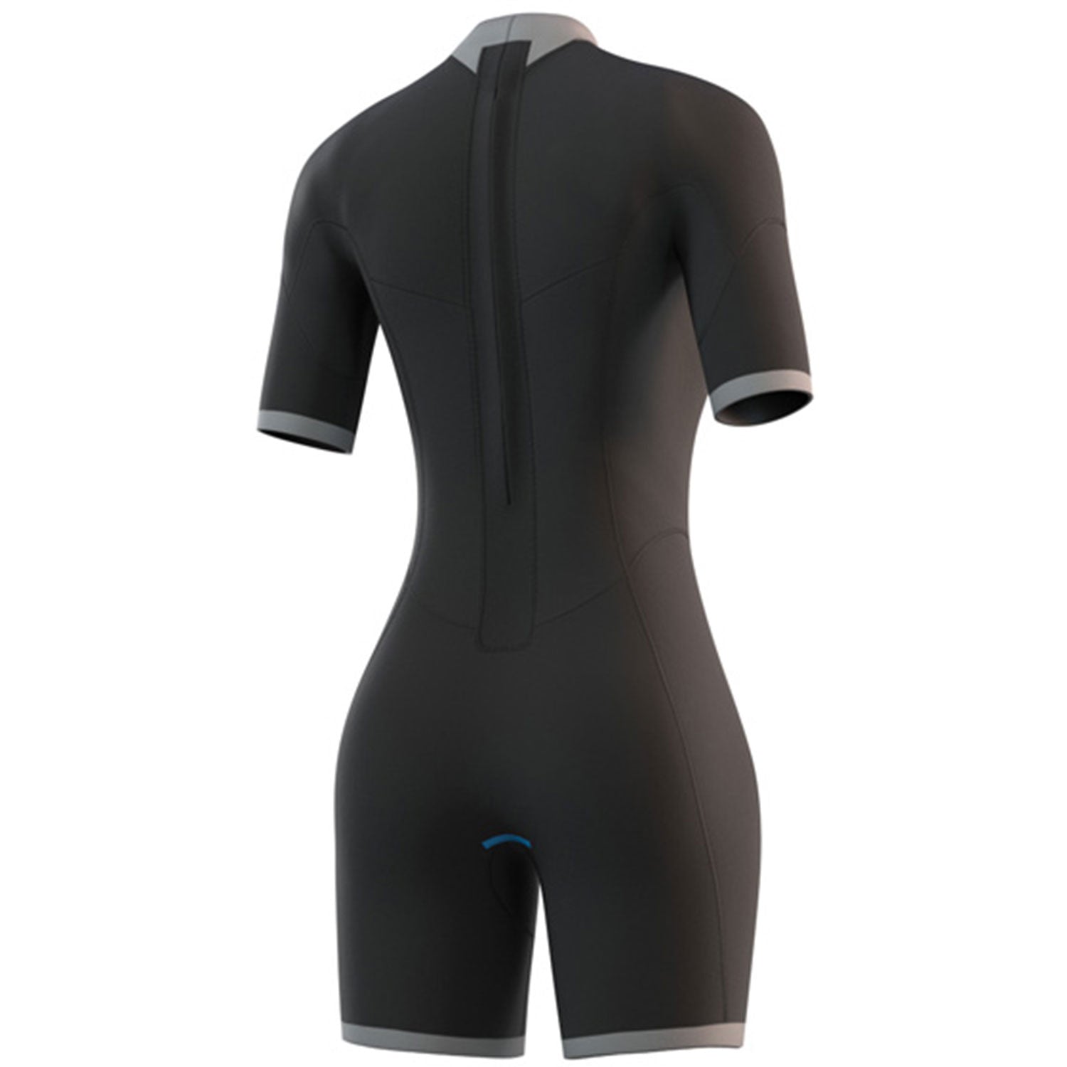  Mystic Womens Brand 3/2mm Back-Zip Flatlock Shorty Wetsuit - Black