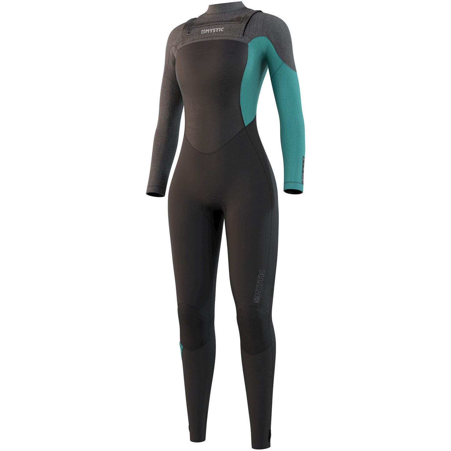  Mystic Womens Diva 3/2mm Front Zip Wetsuit - Black/Mint