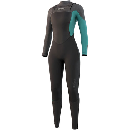  Mystic Womens Diva 3/2mm Front Zip Wetsuit - Black/Mint