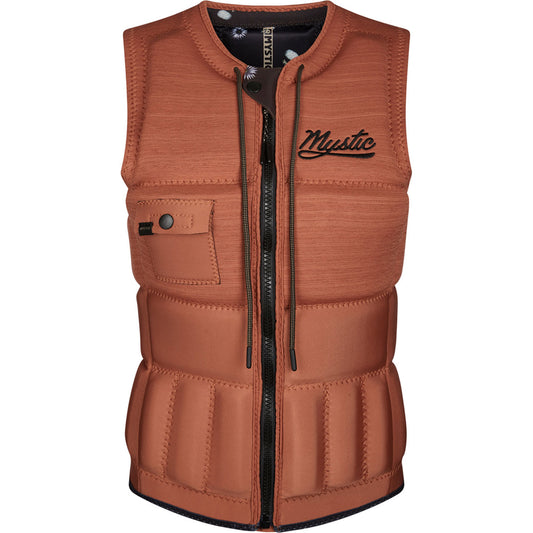  Mystic Womens DIVA FZip Wakeboard Impact Vest - Rusty Red