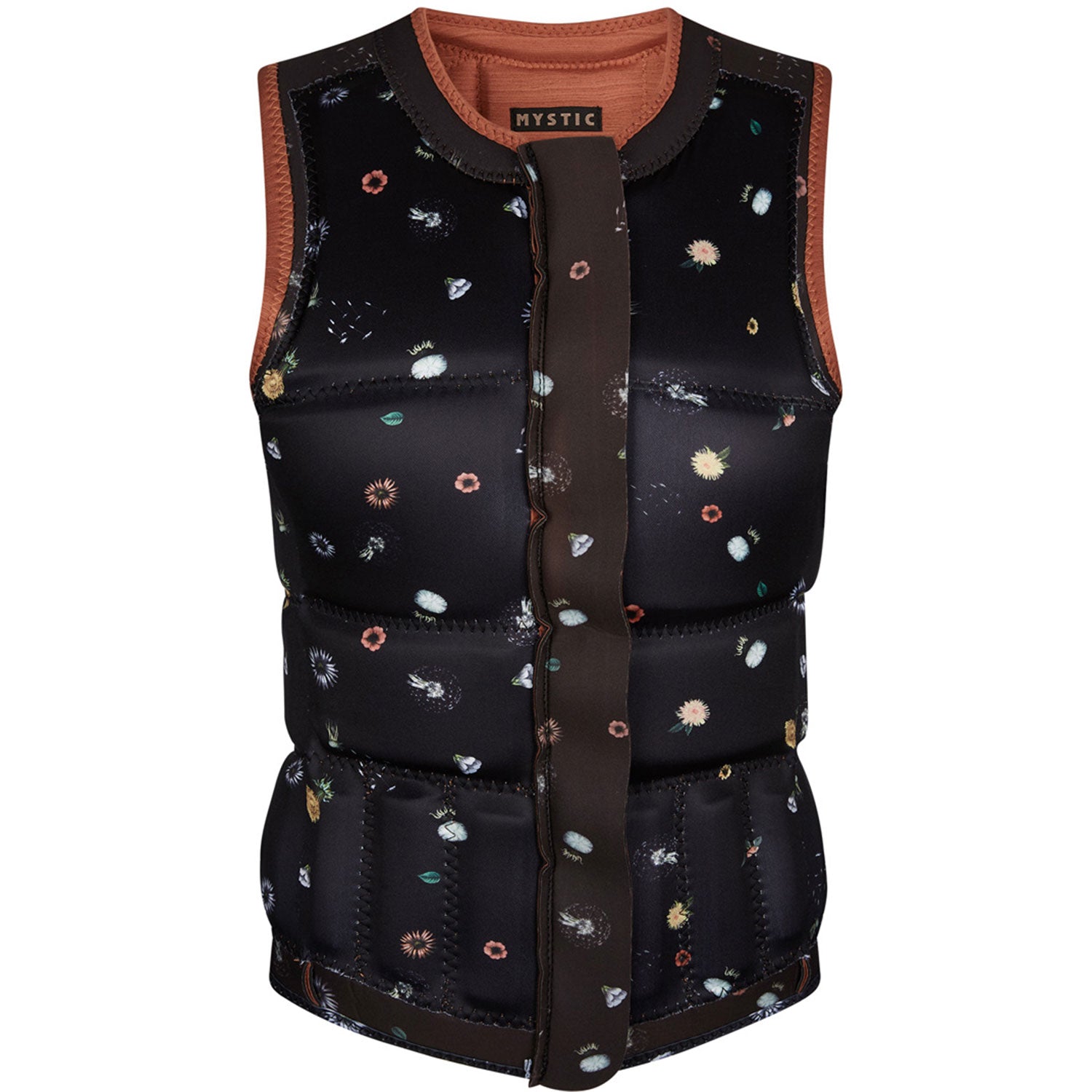  Mystic Womens DIVA FZip Wakeboard Impact Vest - Rusty Red