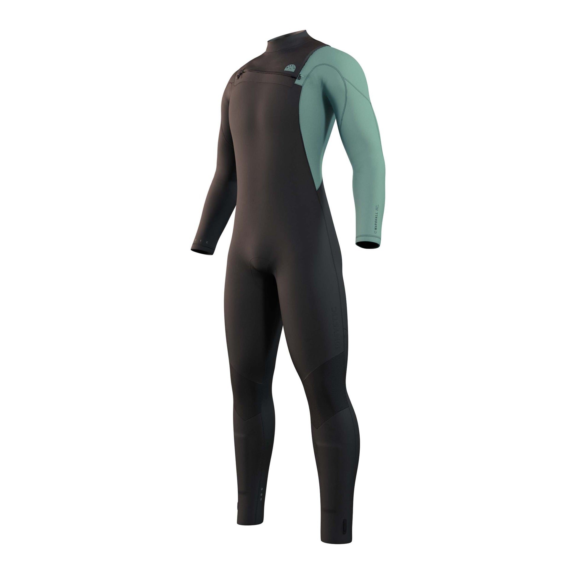  Mystic MARSHALL 4/3 GBS Front Zip Wetsuit - Black/green
