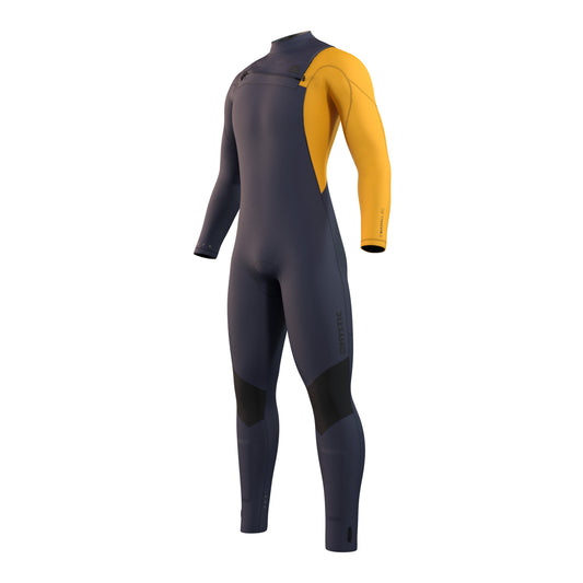  Mystic MARSHALL 3/2 GBS Front Zip Wetsuit - Mustard/Blue