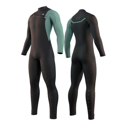  Mystic MARSHALL 4/3 GBS Front Zip Wetsuit - Black/green