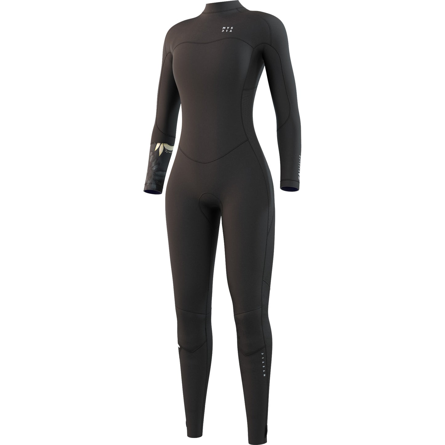  Mystic Womens Dazzled 5/3 Back Zip Wetsuit - Black