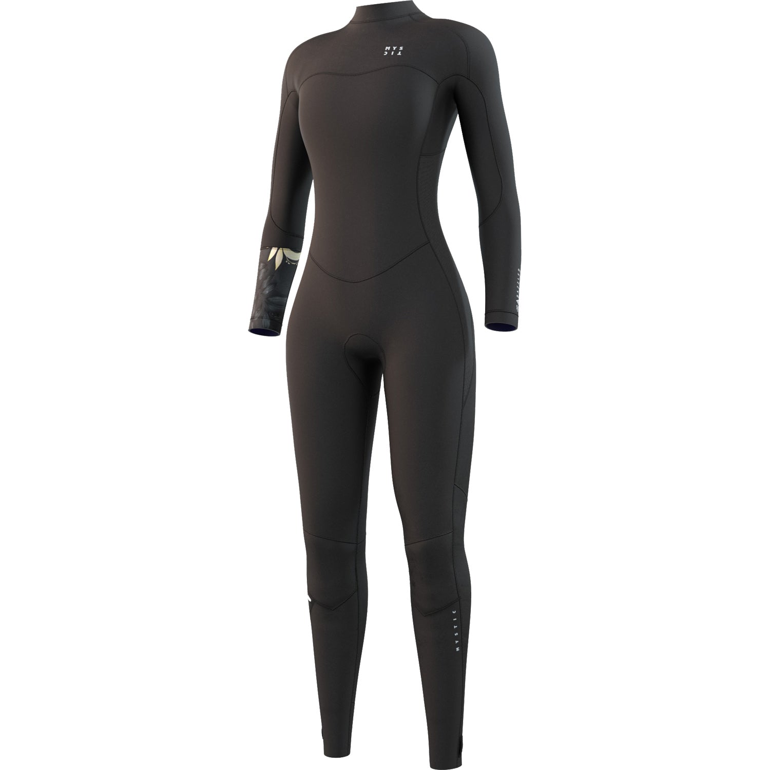  Mystic Womens Dazzled 5/3 Back Zip Wetsuit - Black