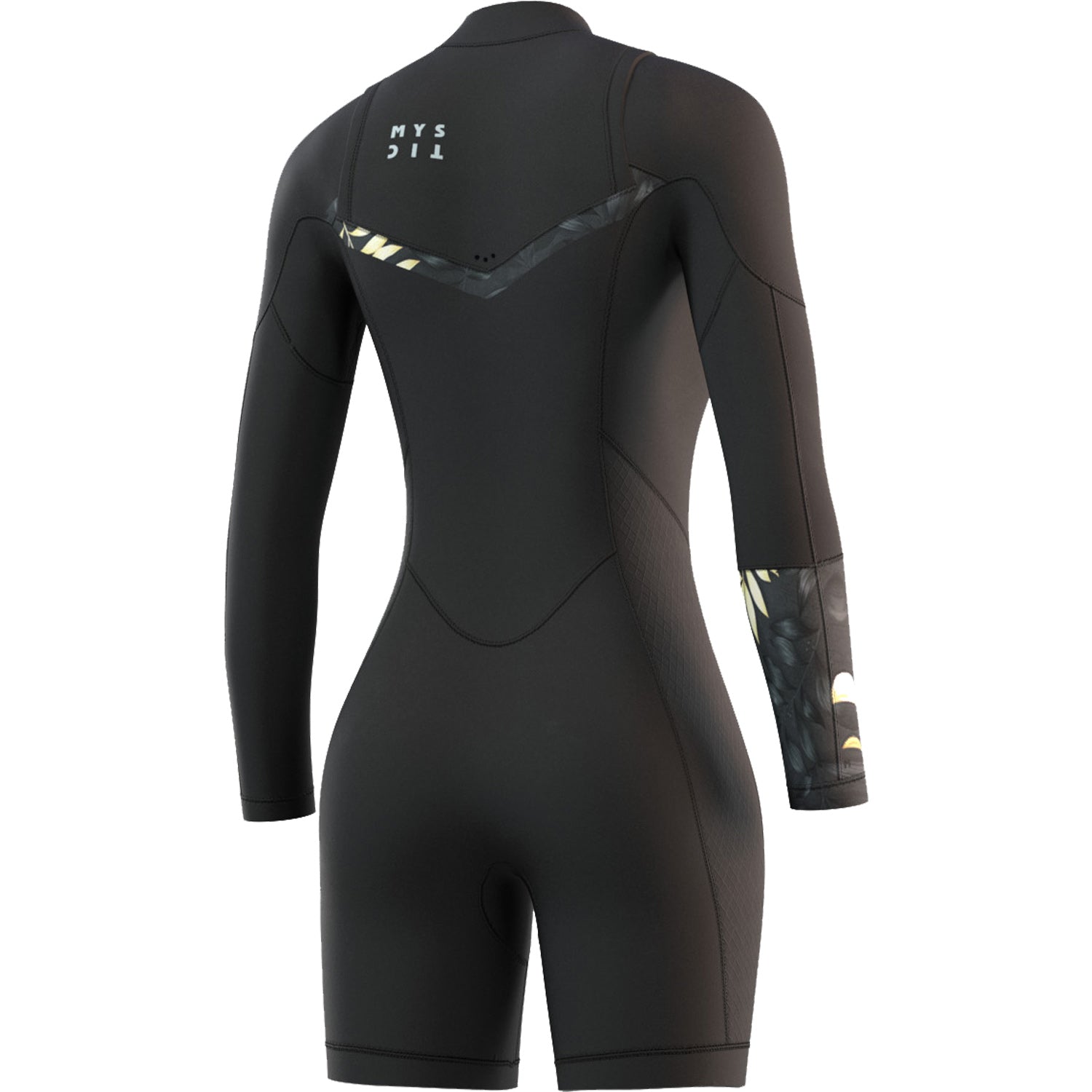  Mystic Womens Dazzled 3/2 Longarm Shorty Wetsuit - Black