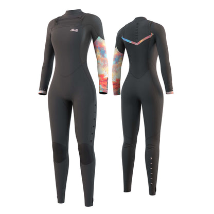  Mystic Womens Jayde 3/2mm Chest-Zip Wetsuit - Grey