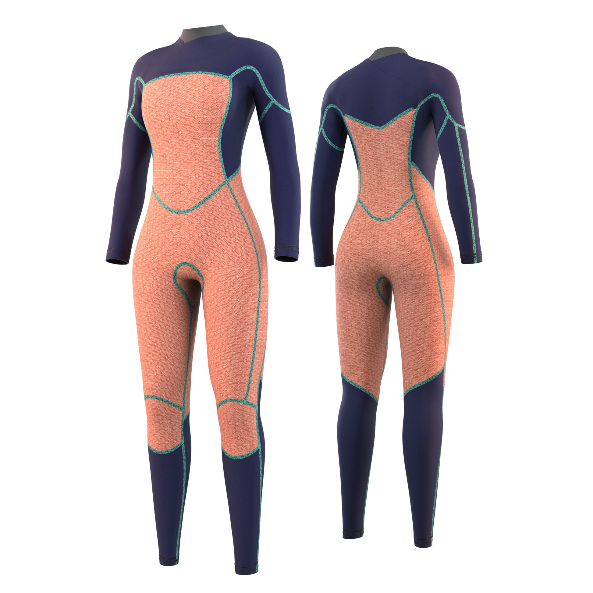  Mystic Womens Jayde 3/2mm Chest-Zip Wetsuit - Grey