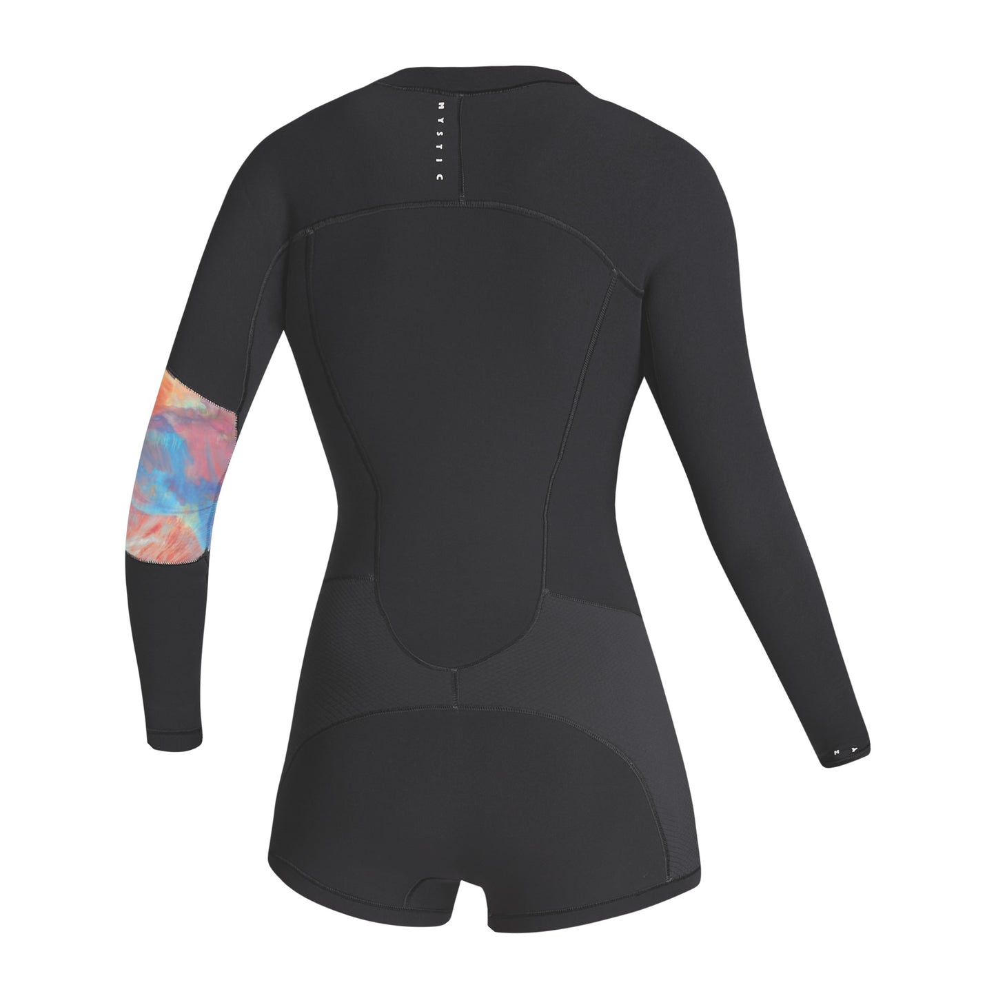  Mystic Womens Lunar 2/2mm Front-Zip Longarm Shorty Wetsuit - Dark Grey