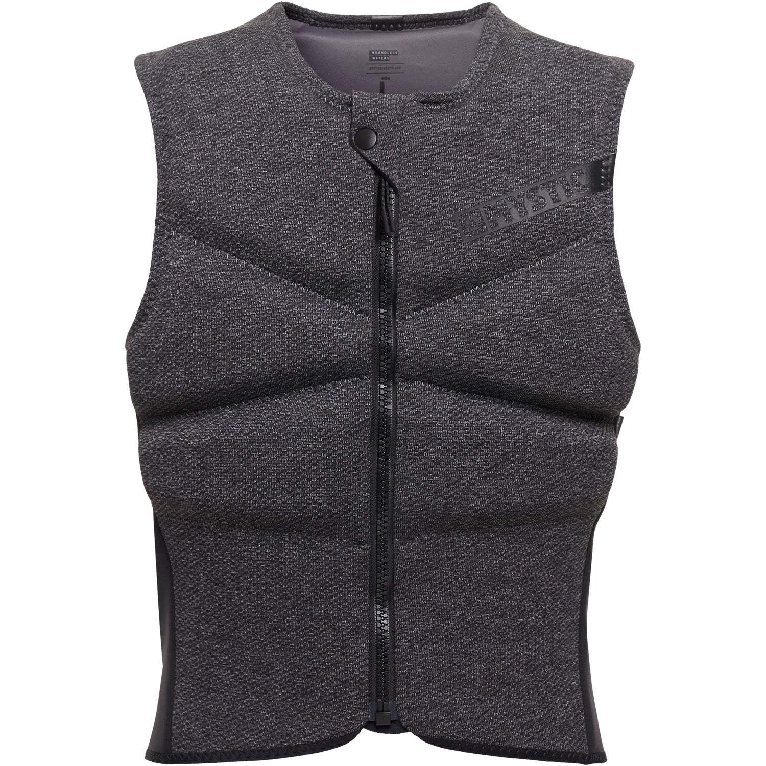  Mystic Block Kite Surfing Front-Zip Impact Vest - Grey