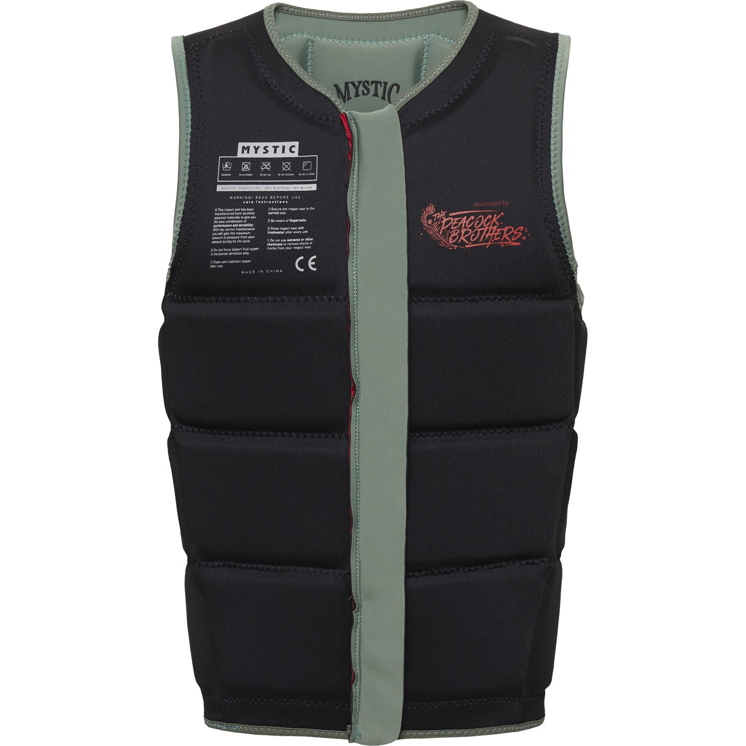  Mystic Peacock Wake Boarding Impact Vest - Dark Olive