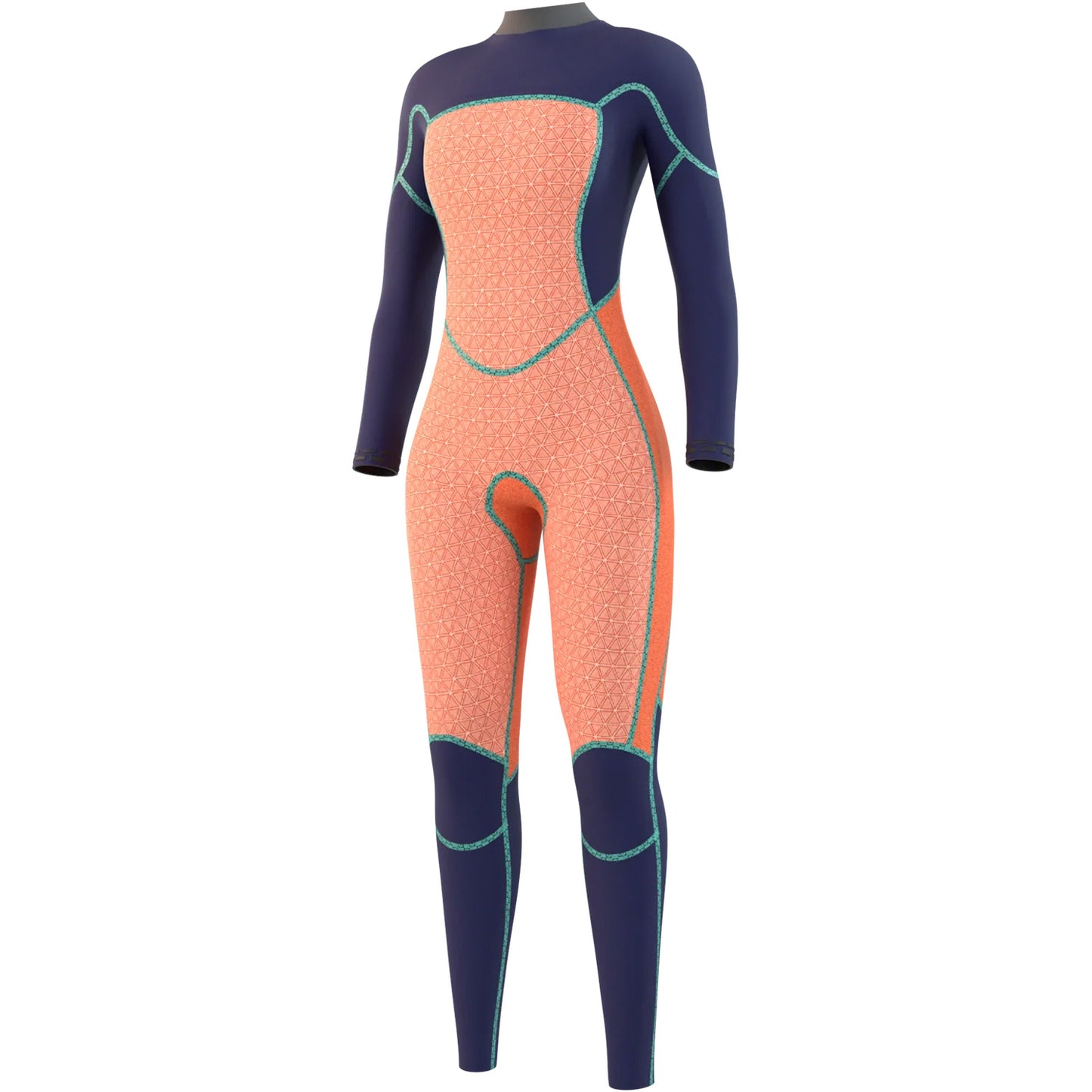  Mystic Womens Jayde 3/2mm Chest-Zip Fullsuit Wetsuit - Navy