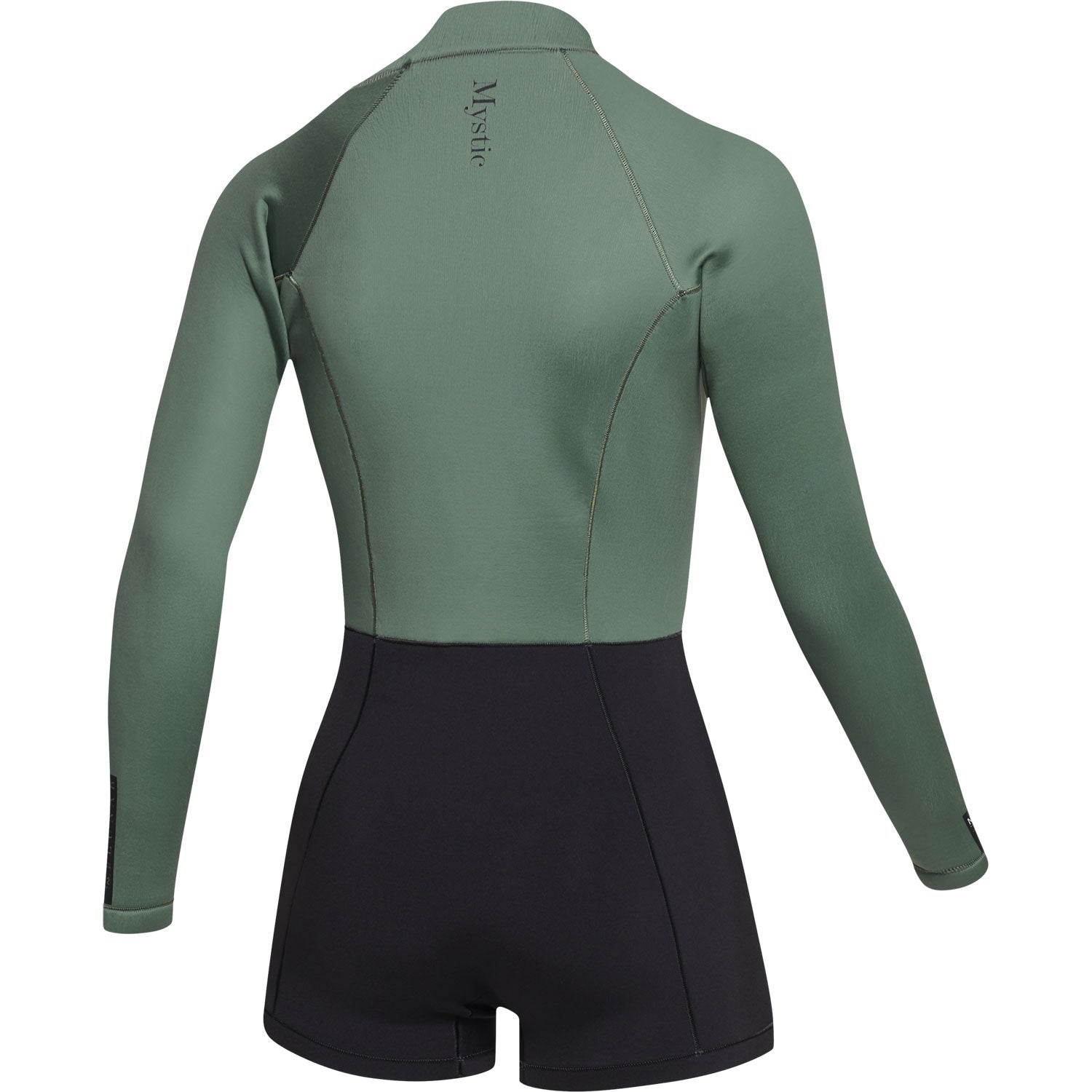  Mystic Womens Lunar 2/2mm Front-Zip Longarm Shorty Wetsuit - Olive