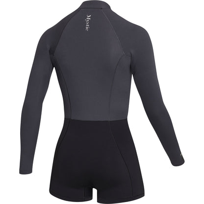  Mystic Womens Lunar 2/2mm Front-Zip Longarm Shorty Wetsuit - Black