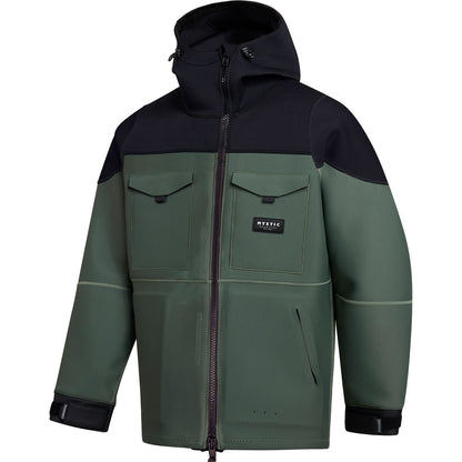  Mystic Vortex Jacket 3/2mm Neoprene Hoody - Dark Olive