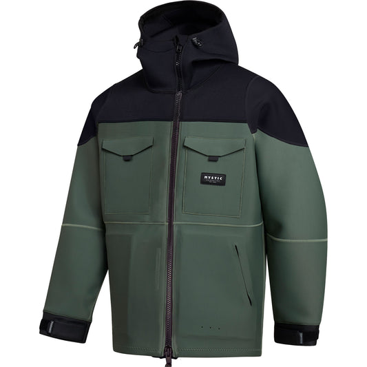  Mystic Vortex Jacket 3/2mm Neoprene Hoody - Dark Olive