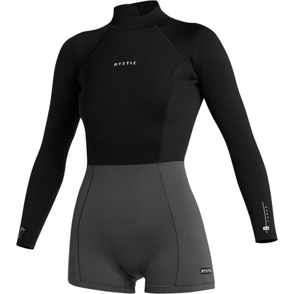  Mystic Womens Lunar 2/2mm BZ Longarm Shorty Wetsuit- Black