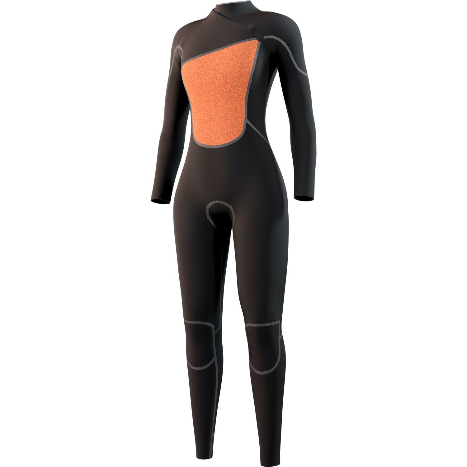  Mystic Womens The One 4/3 GBS Zip-Free Wetsuit- Black