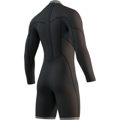  Mystic BRAND 3/2mm Back-Zip Long Arm Shorty Wetsuit - Black